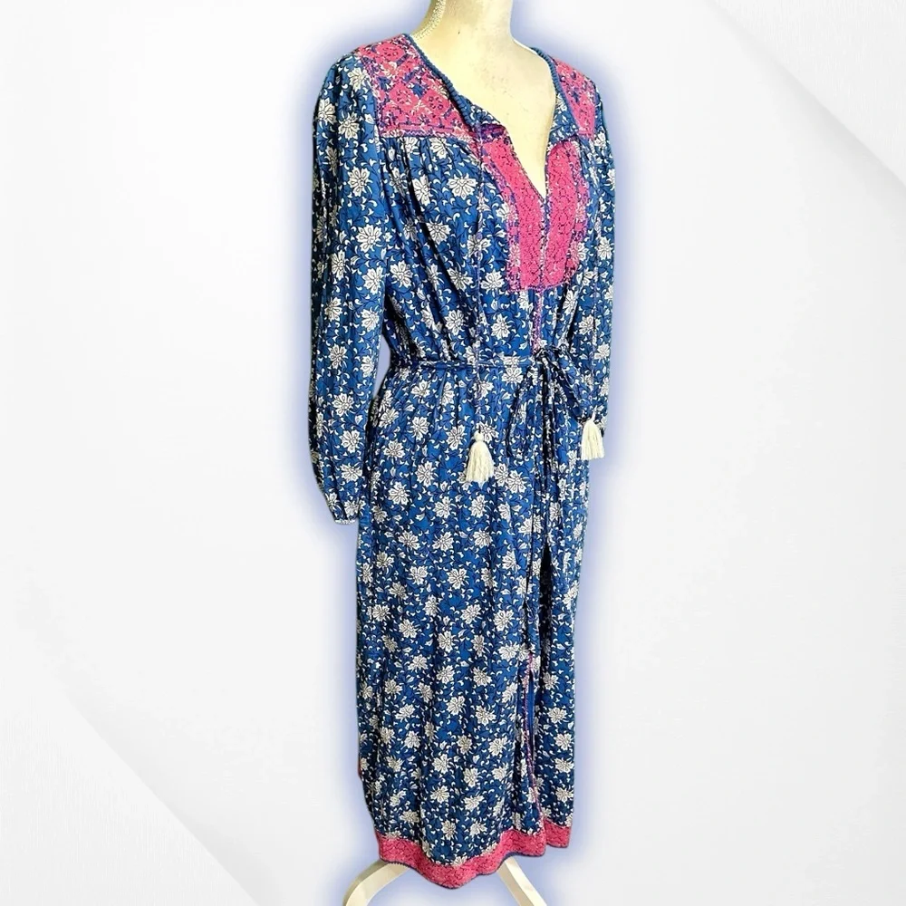 J. Crew ‘Belted Tunic Dress’ in “Night Sky Block Print” for Women Size Medium - Picture 15 of 16